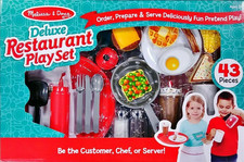 Melissa Doug Restaurant Play Set Deluxe 43 Pieces