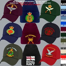 UNITS K TO P UK FOREIGN REGIMENT CORPS EMBROIDERED BASEBALL CAP OR BEANIE HAT