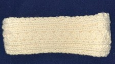 Hand Knit Ivory Wool Headband Ear Warmer 9 Inch NOS