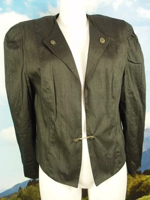 Neuwertig aus leichter Seide Trachten Blazer als Dirndljacke schwarz Gr.40 - Bild 1 von 4