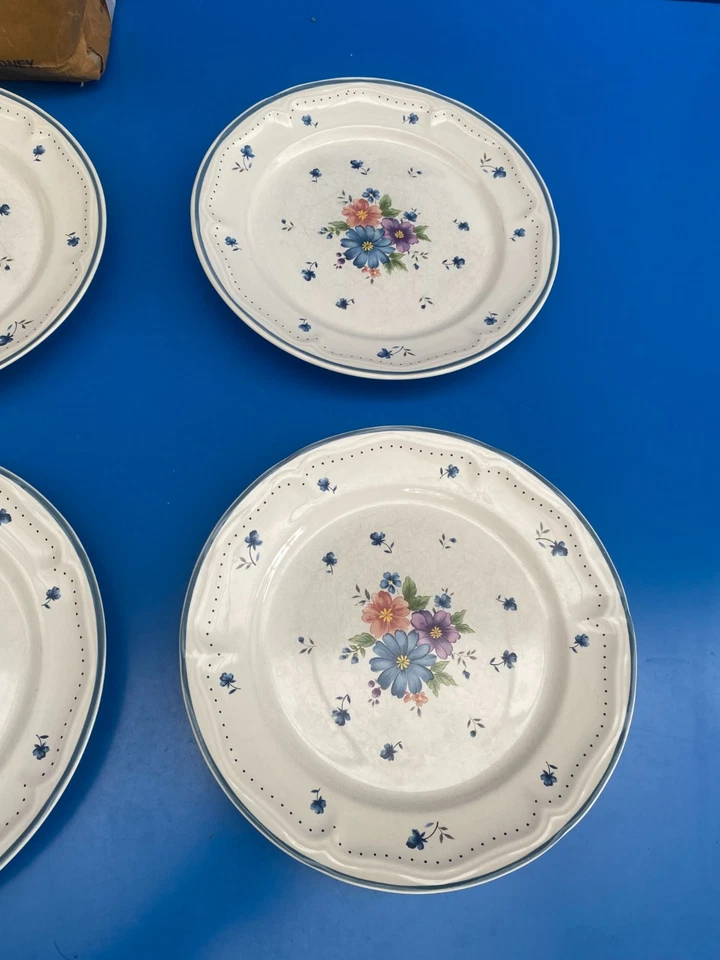 Lot de 6 grande assiettes vintage Provincial Bouquet 1987 JMP STONEWARE Grès N°4 - Photo 4/4