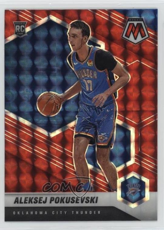 2020-21 Panini Mosaic Rookie Red Mosaic Prizm Aleksej Pokusevski #226 17hc
