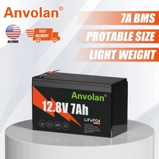LiFePO4 7Ah Lithium Battery 12V Rechargeable Fast Charging Solar Multi-Purpose