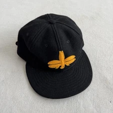 Tombow Unions 1955 Ebbets Field Flannels Baseball Hat Wool Adjustable Black Gold