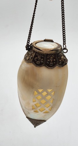 Antique Mother Of Pearl Chatelaine Scent Bottle - Picture 3 of 6