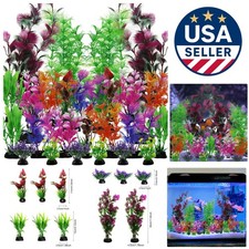 25 Pack Colorful Artificial Aquarium Plants for Vibrant Fish Tank Aesthetics