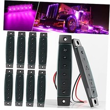 LED Trailer Marker Lights 6 Led Side Marker Clearance Light Smoked Lens Purple