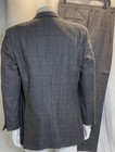 Hickey Freeman Men’s Suit 100% Wool Window Pane Plaid Gray Size 43R 39x29 Pants — photo 5