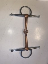 VTG Brass Snaffle Full Cheek Bit - Stainless Steel - 5.5   Tack Horse New B