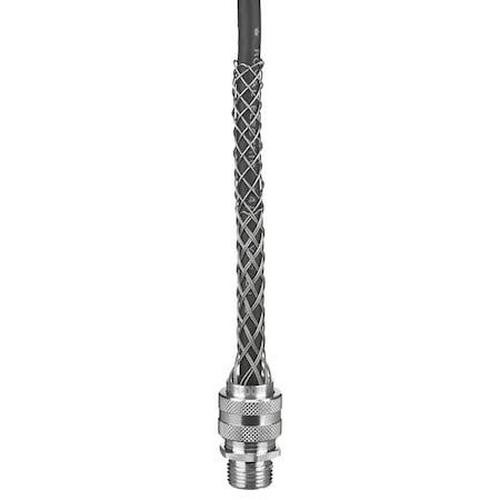 Empuñadura de cable de alivio de tensión 1 pulgada NPT líquida apretada aluminio agarre de malla recta - Imagen 2 de 4