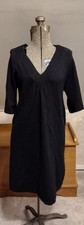 George Black Sweater Dress Large Knit Collar Detail