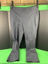 Rafaella Women's Pull-On Stretch Ankle Pant Size 4 Charcoal Pinstripe