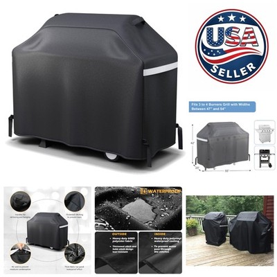 55-Inch Heavy-Duty Waterproof Grill Cover - Fits Most 3-4 Burner Grills