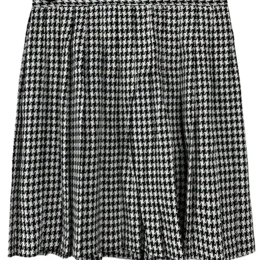 Check Pattern Mini Skirt - Houndstooth, Button De… - image 4