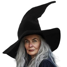 Adult Witch Hat Halloween Costume Wizard Black