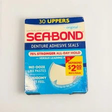 Seabond Denture Adhesive Seals 1 Box Of 30 Uppers
