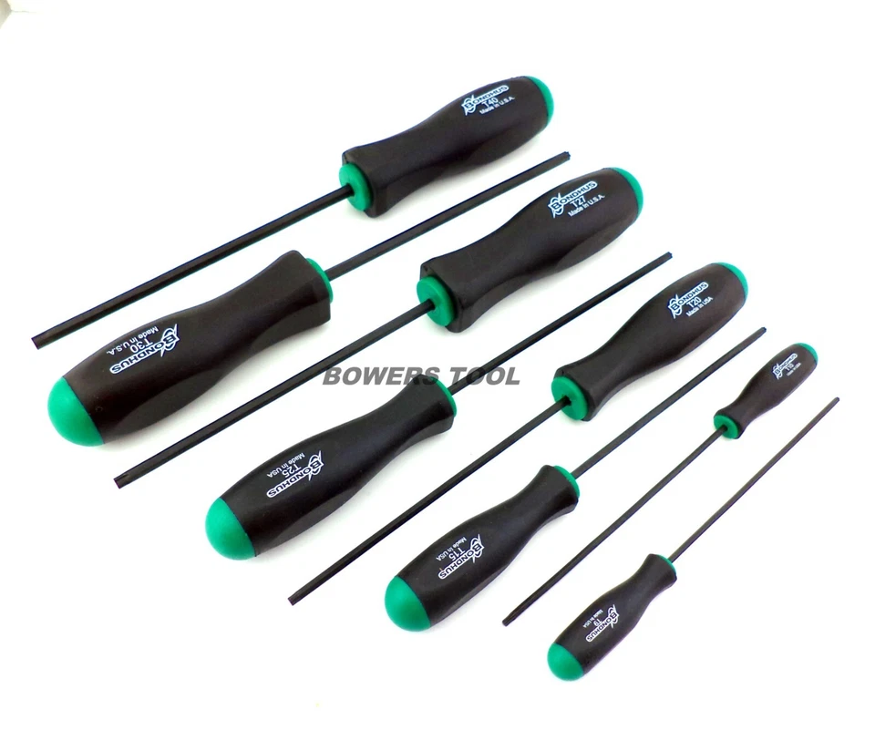 Bondhus 8pc Torx Star Screwdriver Set T40-T9 MADE IN USA 34534 High Torque Steel - Image 2 of 4
