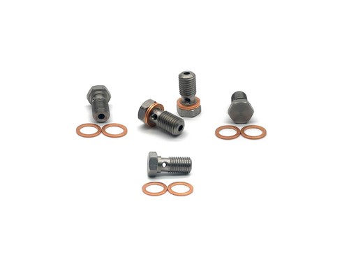 7x Honda VTR1000F Firestorm 1997-2006 stainless steel brake banjo bolts washers - Picture 5 of 24