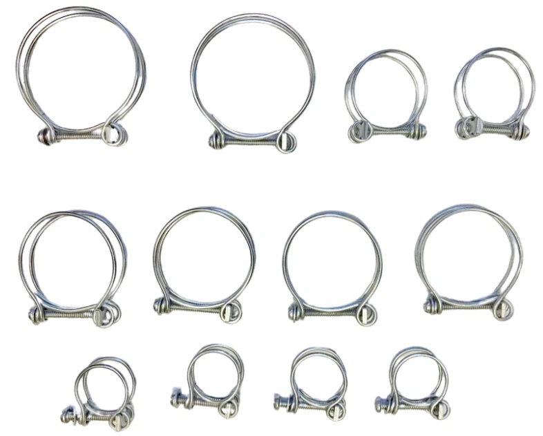 Juego de abrazaderas de manguera de radiador cromadas de 6 cilindros para Desoto 1934-1948 Foto 2 de 4