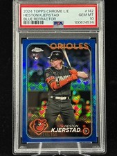 2024 Topps Chrome Blue Logofractor  #142 Heston Kjerstad /150 PSA 10 Rookie RC