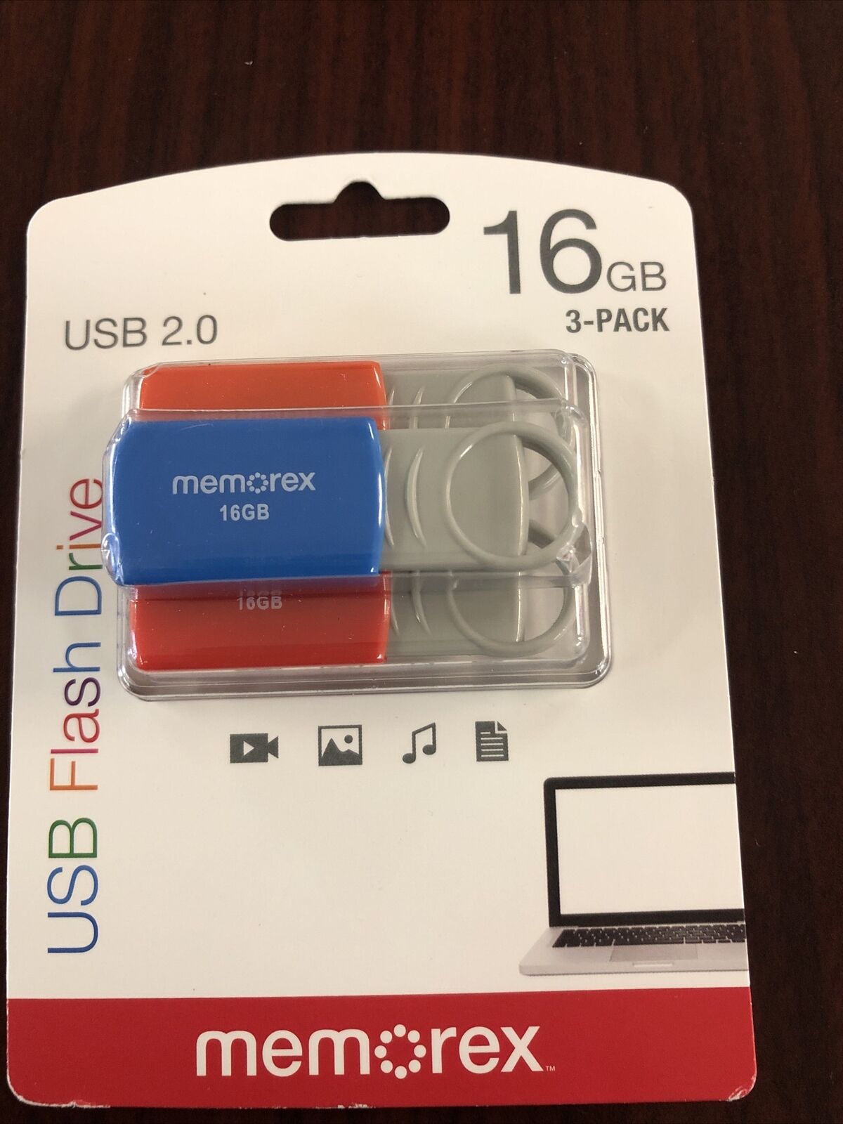3-Pack 16gb Memorex USB Flash Drive 2.0 New