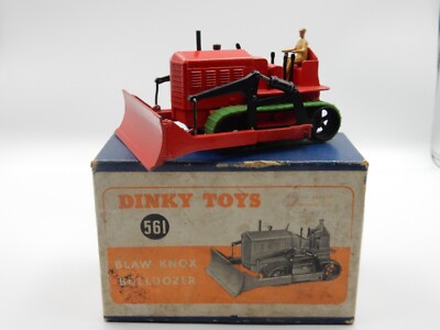 Bulldozer Dinky Toys Blaw Knox N°561 – Zamak Rouge – Échelle 1/43 – Boîte D'origine