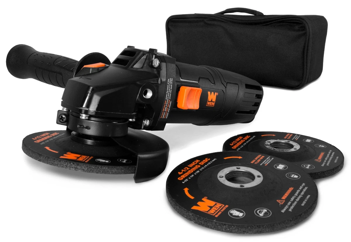 WEN 94475 7.5A 4.5 Inch Angle Grinder with Reversible Handle 3