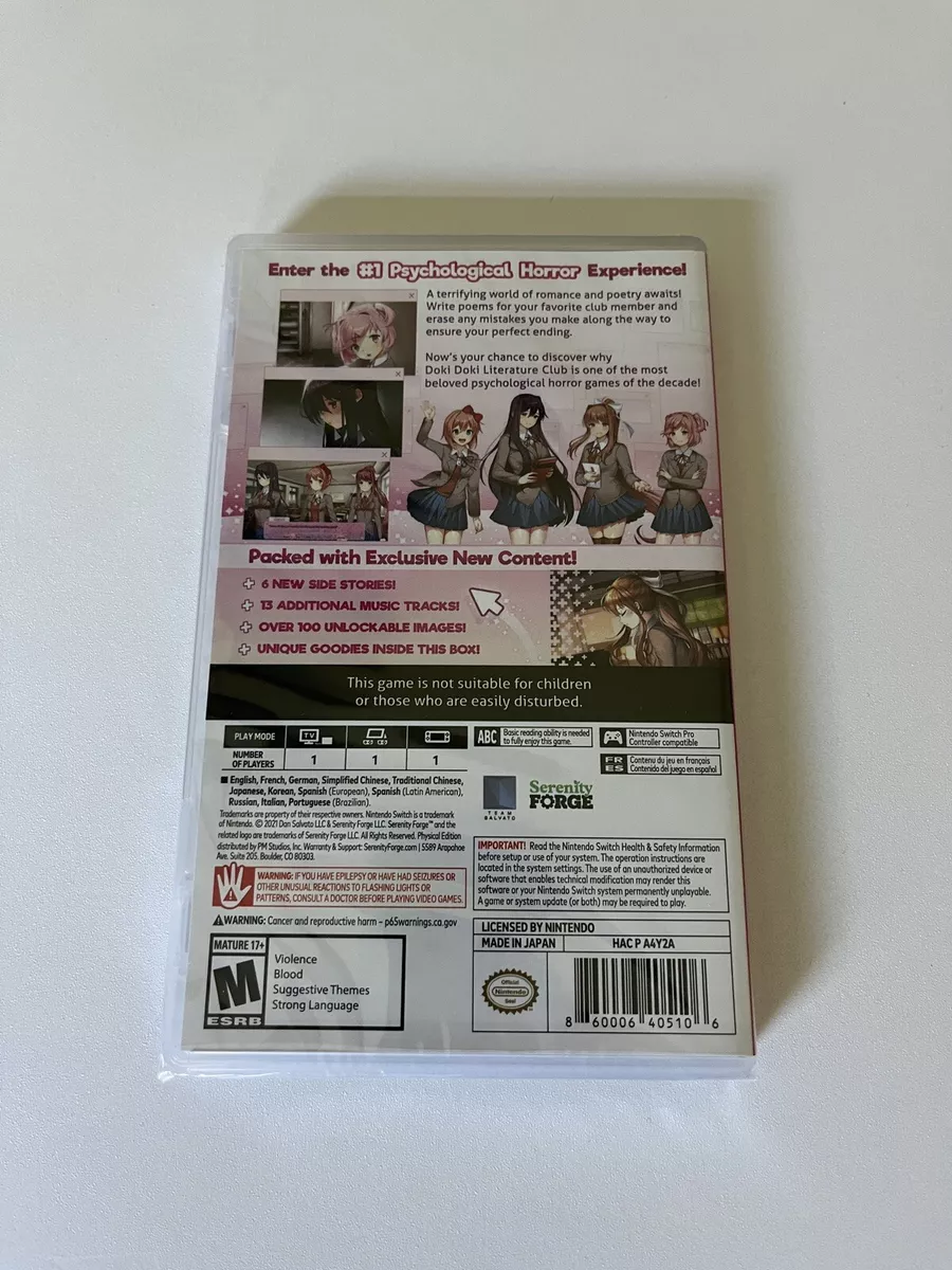 Doki Doki Literature Club Plus! PREMIUM PHYSICAL EDITION - Nintendo Switch  NEW 860006405106