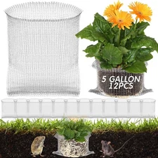 12 Pcs 5 Gallon Plant Root Guard Baskets ,Mesh Stainless Steel,Gopher Proof