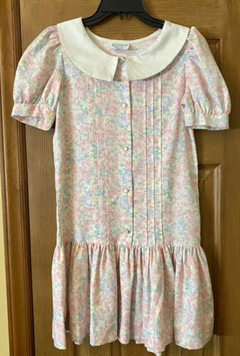 VTG 80s 90s Rare Editions Spring Summer Dress Floral Youth Girls Sz 10 EUC - Picture 1 of 12