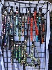 Collares y correas para perros mascotas nuevos con etiquetas, garantía de por vida de marca Lupine - patrones de animales