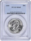 1959 Franklin Silver Half Dollar MS65 PCGS