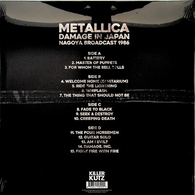 METALLICA Damage In Japan Nagoya Broadcast 1986 Live 2-LP NEW 2024