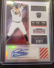 2018 Panini College Ticket Contenders Silver Prizm Bryson Stott AUTO 4/25