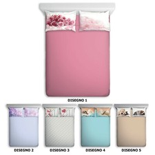 Set Copripiumino matrimoniale singolo stampa digitale copri piumino mod. LUNA