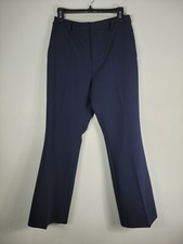 Uniqlo Womens Navy Blue Trousers Dress Pants Sz 28 Straight Leg 28 Inseam