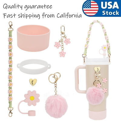 #ad 7Pcs Accessories Set for Stanley Cup 30 40oz Insulated Sleeve Travel Cup Holder $15.99