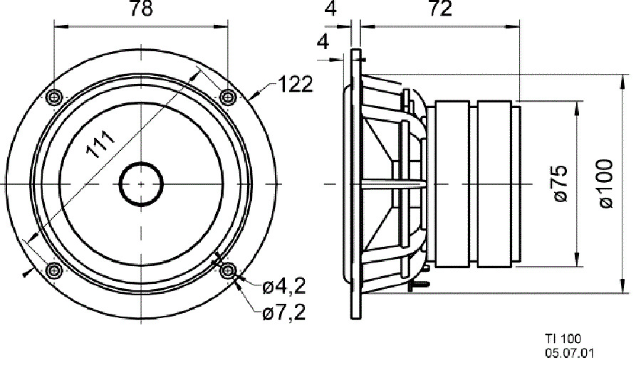 Thumbnail - 1 Paar Visaton Ti 100 8 Ohm 10 Cm High-end-tiefmitteltöner