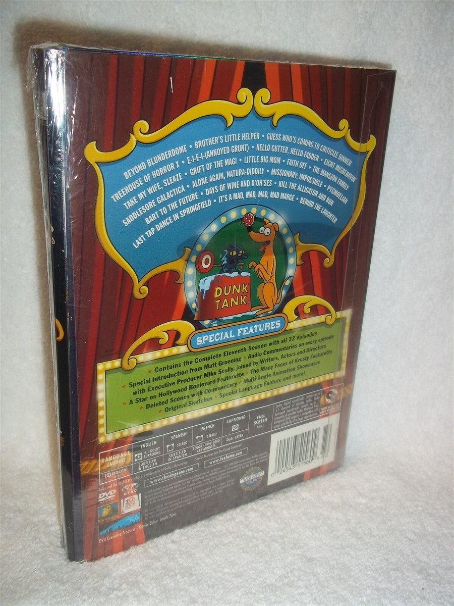 The Simpsons The Eleventh Season 11 (4-Disc) (DVD, 2008, MOLDED