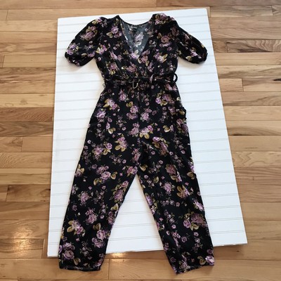 target black floral jumpsuit
