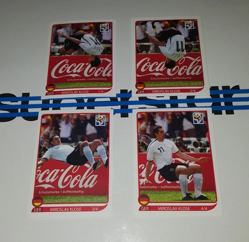 Panini World Cup 2010 Close Salto Complete Coca Cola Goal Cheer Stickers World Cup 1 to 4