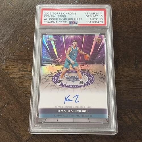 Kon Knueppel [Purple Refractor] #TAIR-KK 2025 Topps Chrome Autograph Issue Rookie card