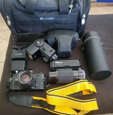 Konica FP-1 Program w/Hexanon AR 50mm F/1.7 lens And Bundle. Read Description 