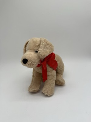 Melissa & Doug Sunny Yellow Lab Plush w/Red Bow Stuffed Animal Toy 10''