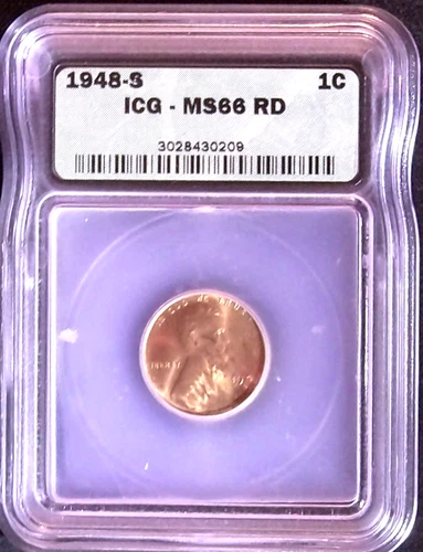 1948-S LINCOLN IC , ICG MS66 RD
