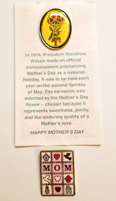 2 MOTHER'S DAY BROOCHES/LAPEL PINS