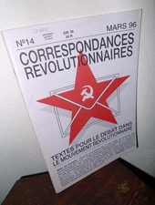 CORRESPONDANCES REVOLUTIONNAIRE N.14 Mars 1996,Bruxelles[comunismo,rivoluzione