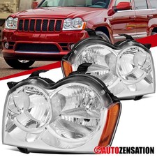Fit 2005-2007 Jeep Grand Cherokee Headlights Head Lamps Leftright 05 06 07