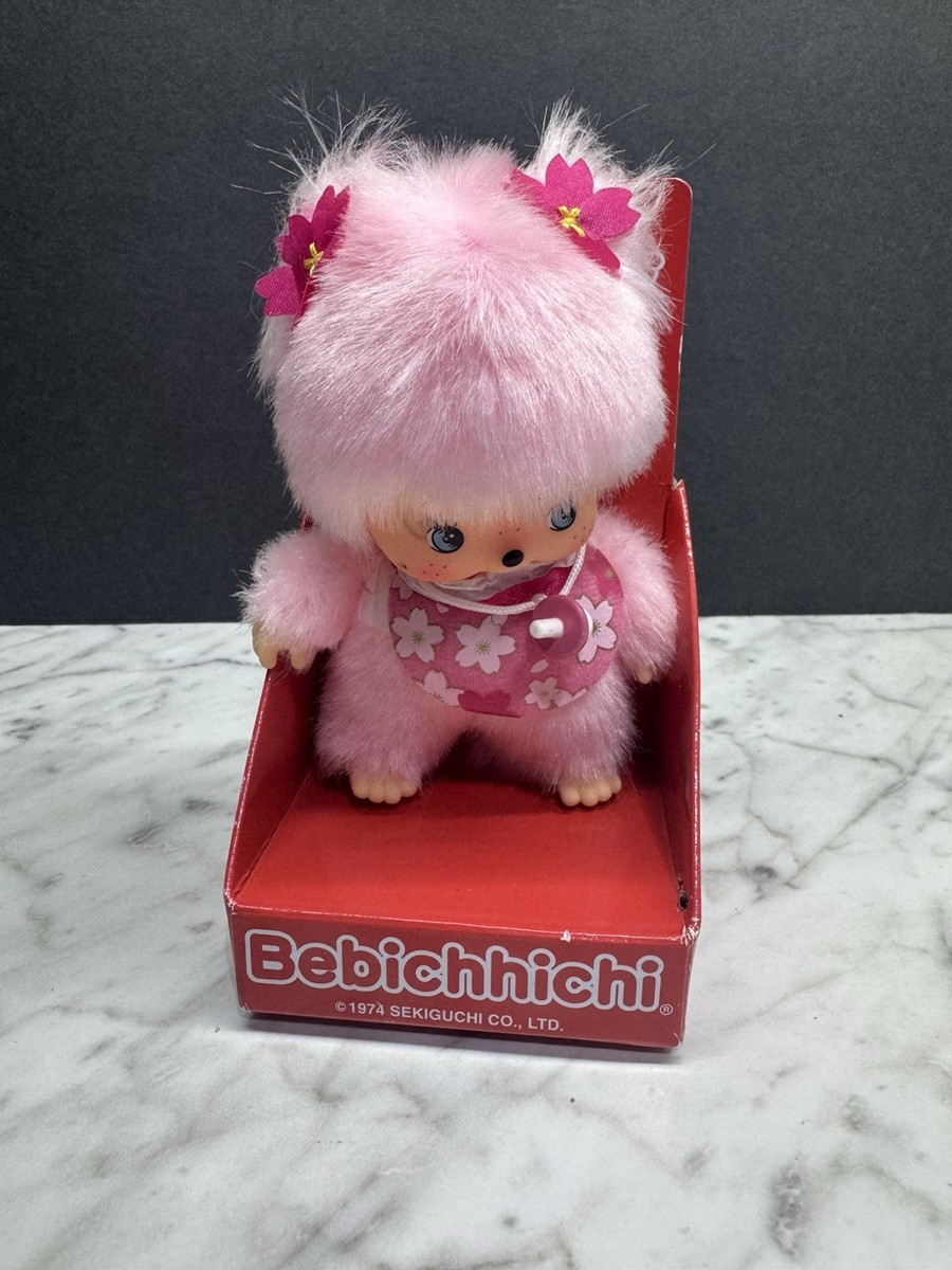 Sekiguchi Monchhichi Bebichhichi Plush Cherry Blossom Pink Girl