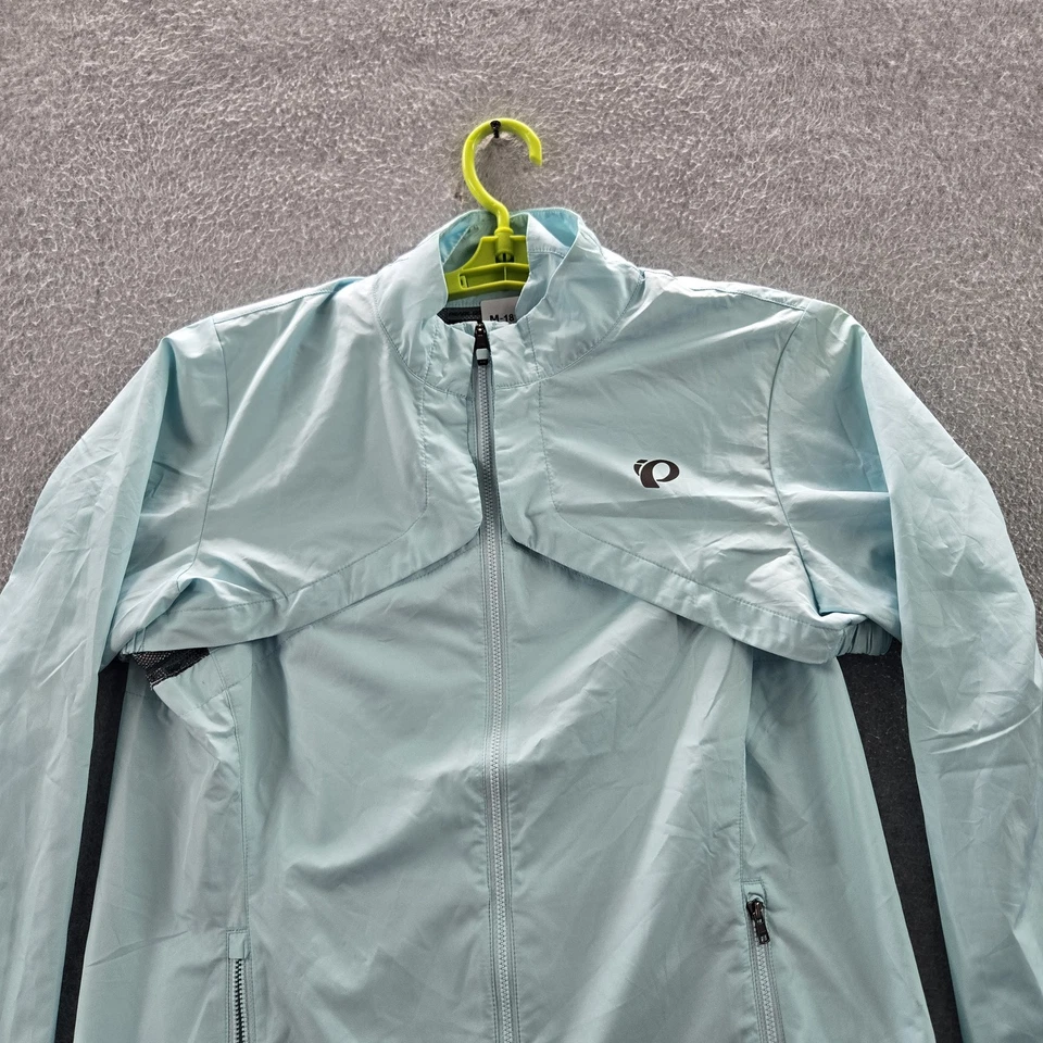 Pearl Izumi Women Jacket M Blue Windbreaker Cycling Quest Barrier Convertible - Image 3 of 4